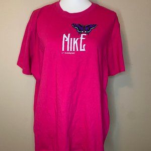 Nike Air Sprung T-Shirt Crew Neck Pink Purple XL